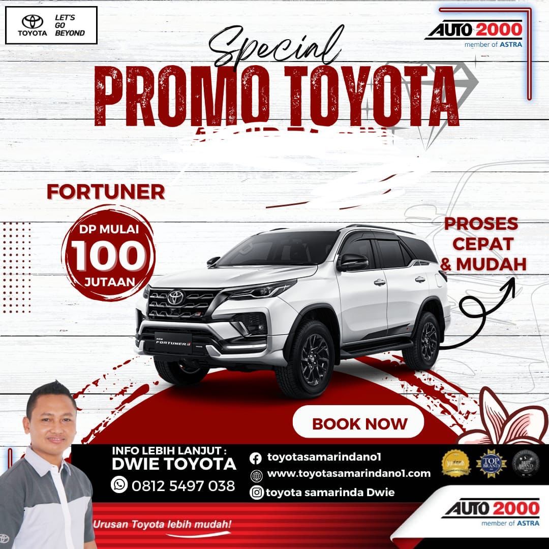 Promo Toyota Fortuner DP Mulai Dari 100Jutaan