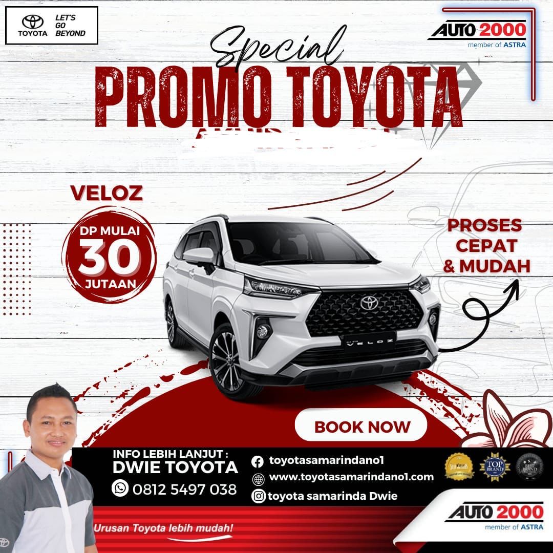 Promo Toyota Veloz DP Mulai Dari 30Jutaan