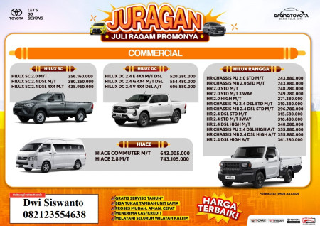 SPecial Harga Toyota Commercial Juli 2025